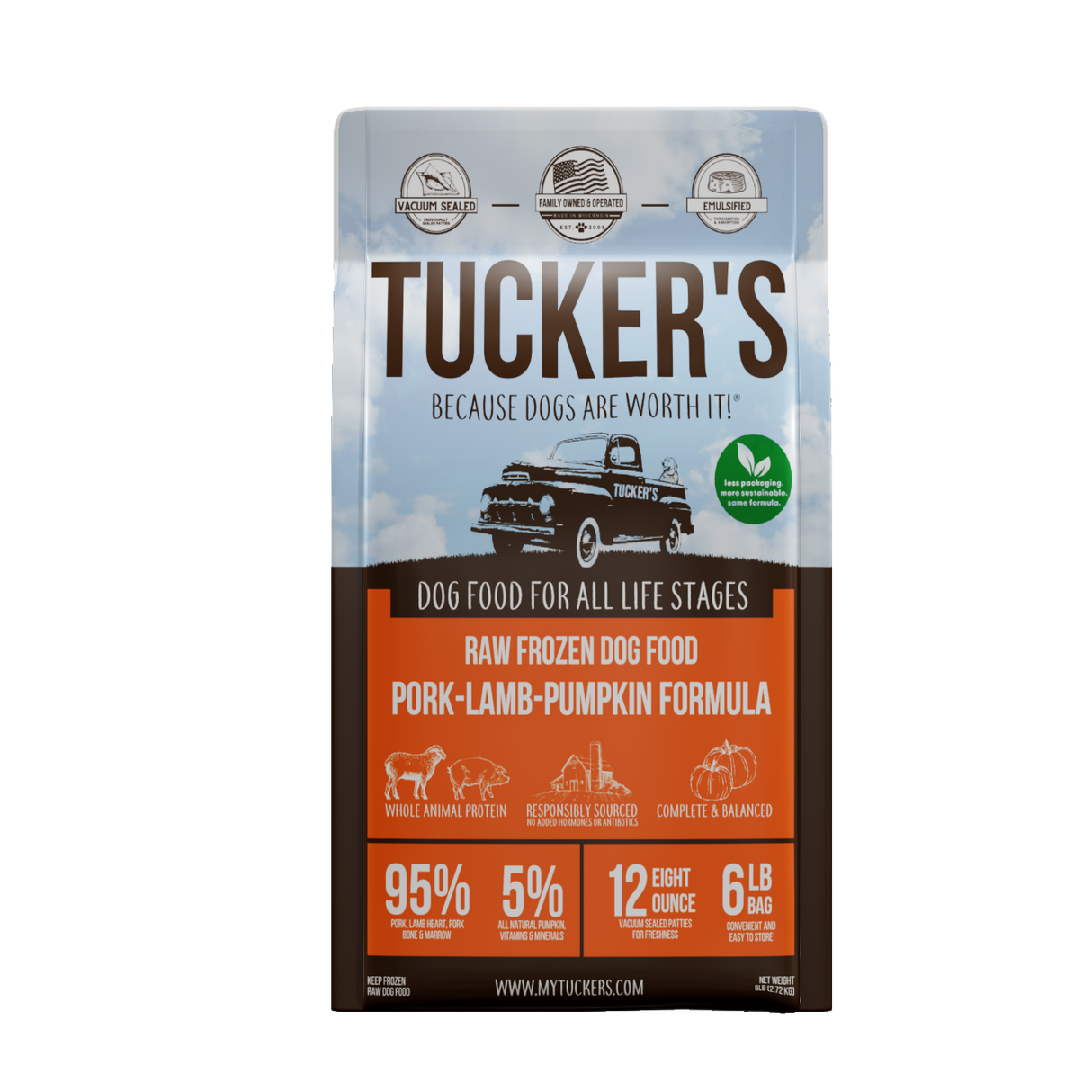 Tucker's Pork, Lamb, and Pumpkin Frozen Raw Dog Food