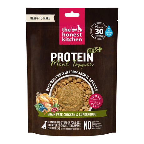 The Honest Kitchen Protein Meal Topper pouch, grain-free chicken & superfoods, ready to make
