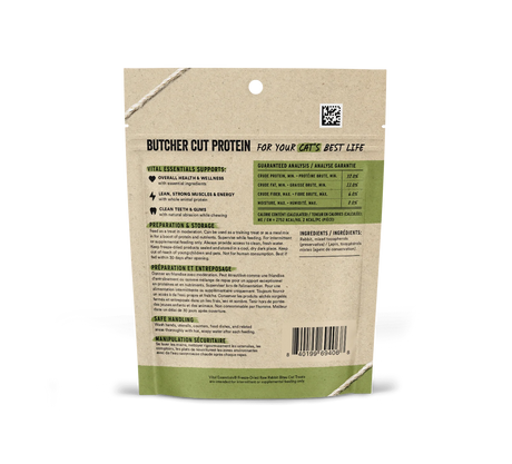 VITAL ESSENTIALS FREEZE-DRIED RABBIT BITES CAT TREATS