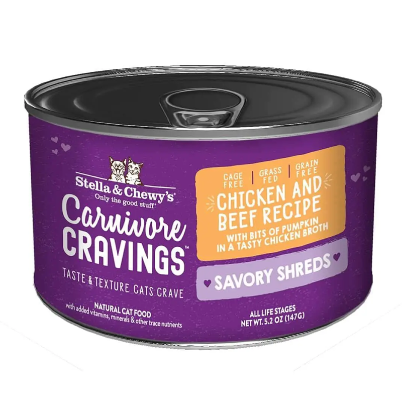 STELLA AND CHEWYS CARNIVORE CRAVINGS SHREDS CHICKEN/BEEF