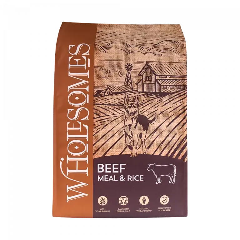 WHOLESOMES BEEF AND RICE 40LB