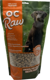 OC RAW FREEZE DRIED CHICKEN, FISH, AND PRODUCE
