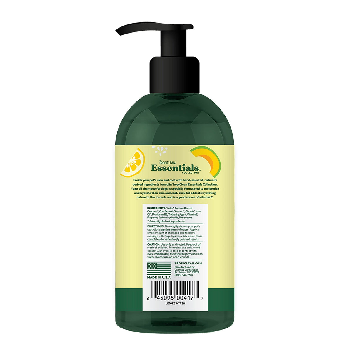 TropiClean Essentials Yuzu Fruit Shampoo for Dogs