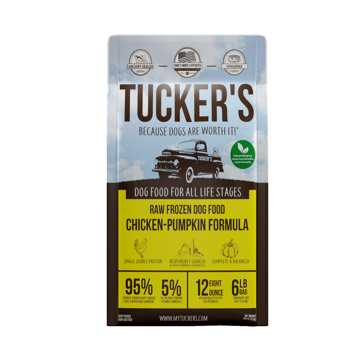 Tucker's Chicken and Pumpkin Frozen Raw Dog Food