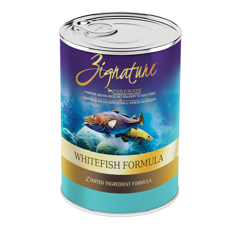 ZIGNATURE DOG WHITEFISH CAN 13OZ